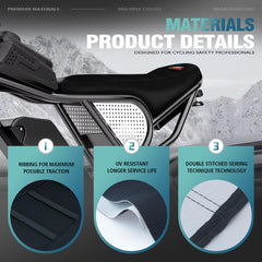 Sawrain ribbed design offers extra traction in mud or rain.