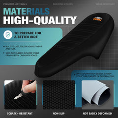 Sawrain waterproof rubber layer protects the saddle from moisture and wear.