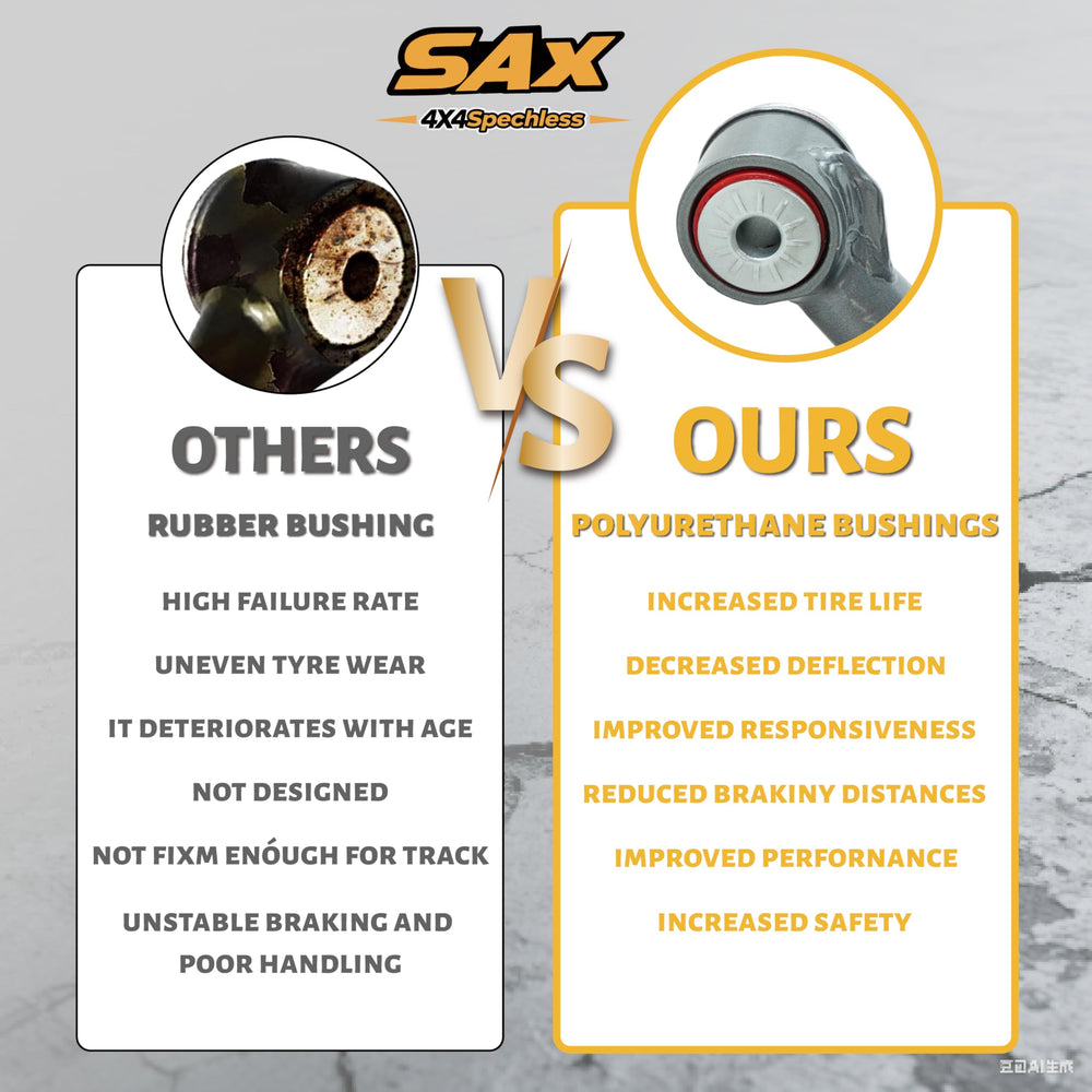 SAX 4X4speechless brand warranty and responsive support for your control arms.