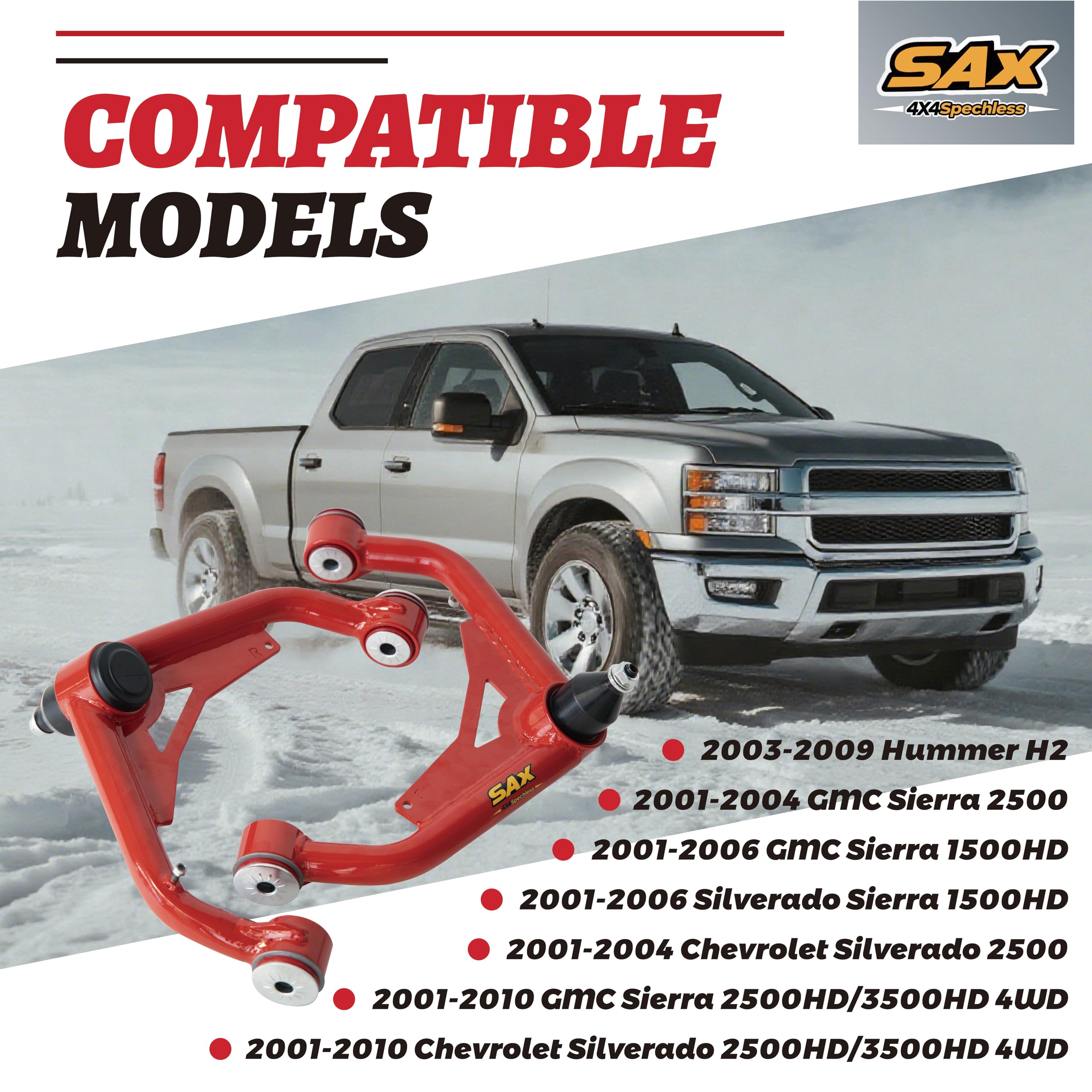 Close-up of SAX 4X4speechless tubular steel arm highlighting rugged durability