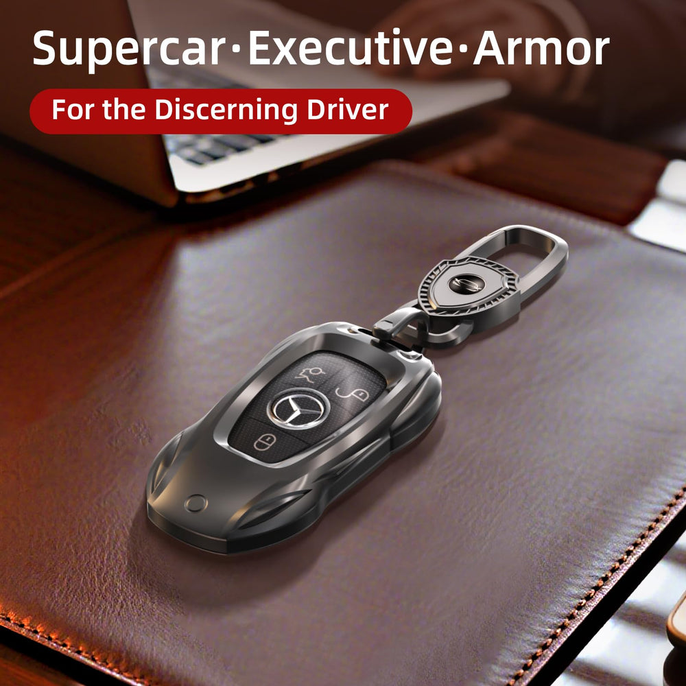 Saxsion Mercedes key case shell assembly screw image emphasizes easy secure installation.