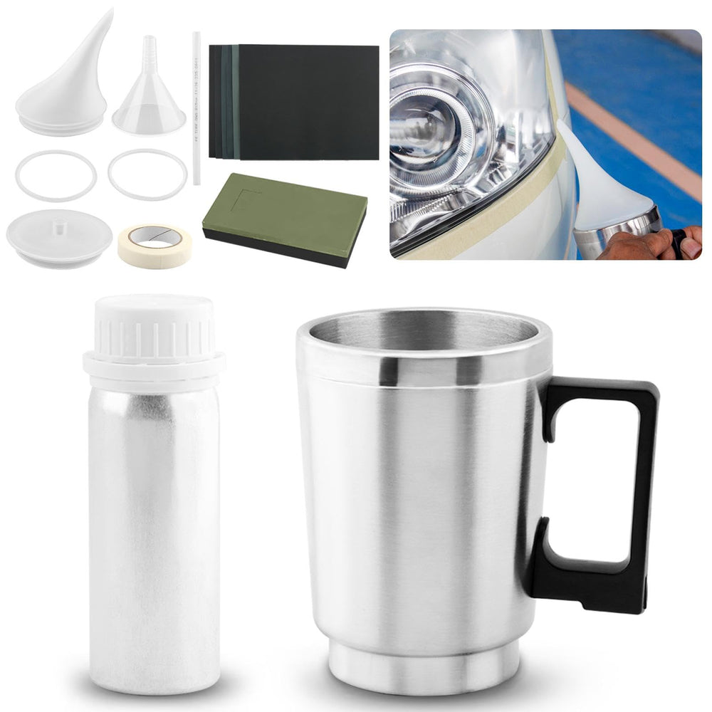 Saycker headlight restoration kit package content for DIY headlight care.
