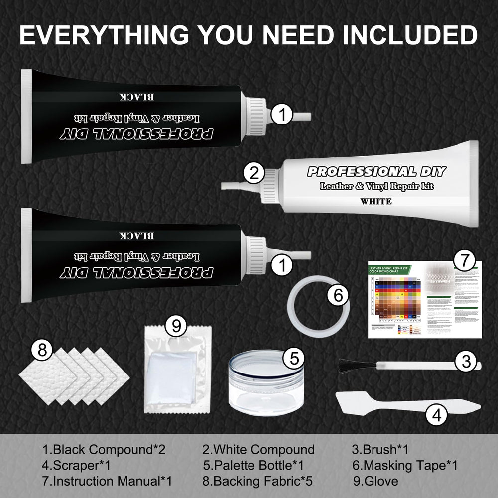 Saynwish leather repair kit faux leather furniture restoration in home