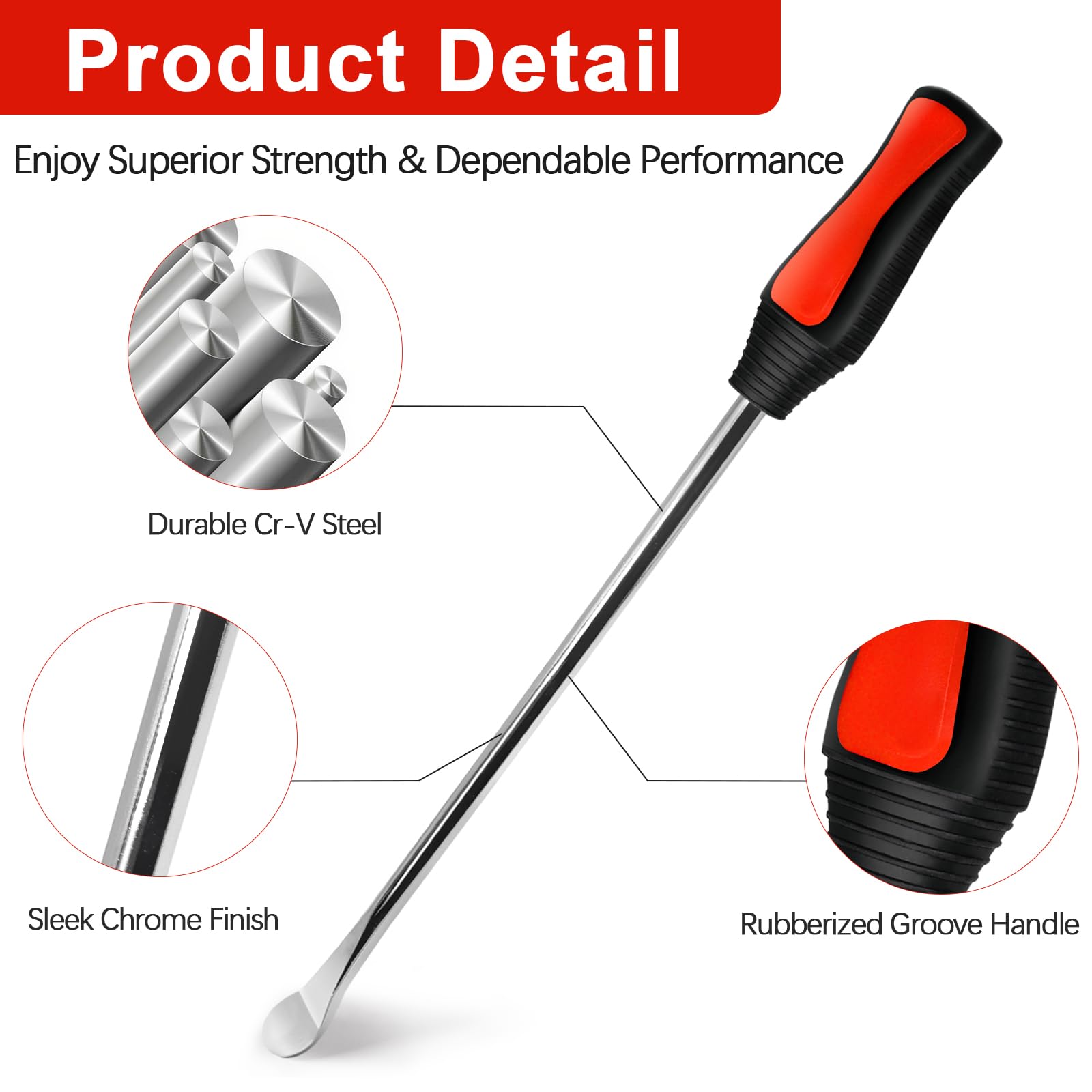 SBGGRL chrome-vanadium steel tire spoon close-up showing durable finish