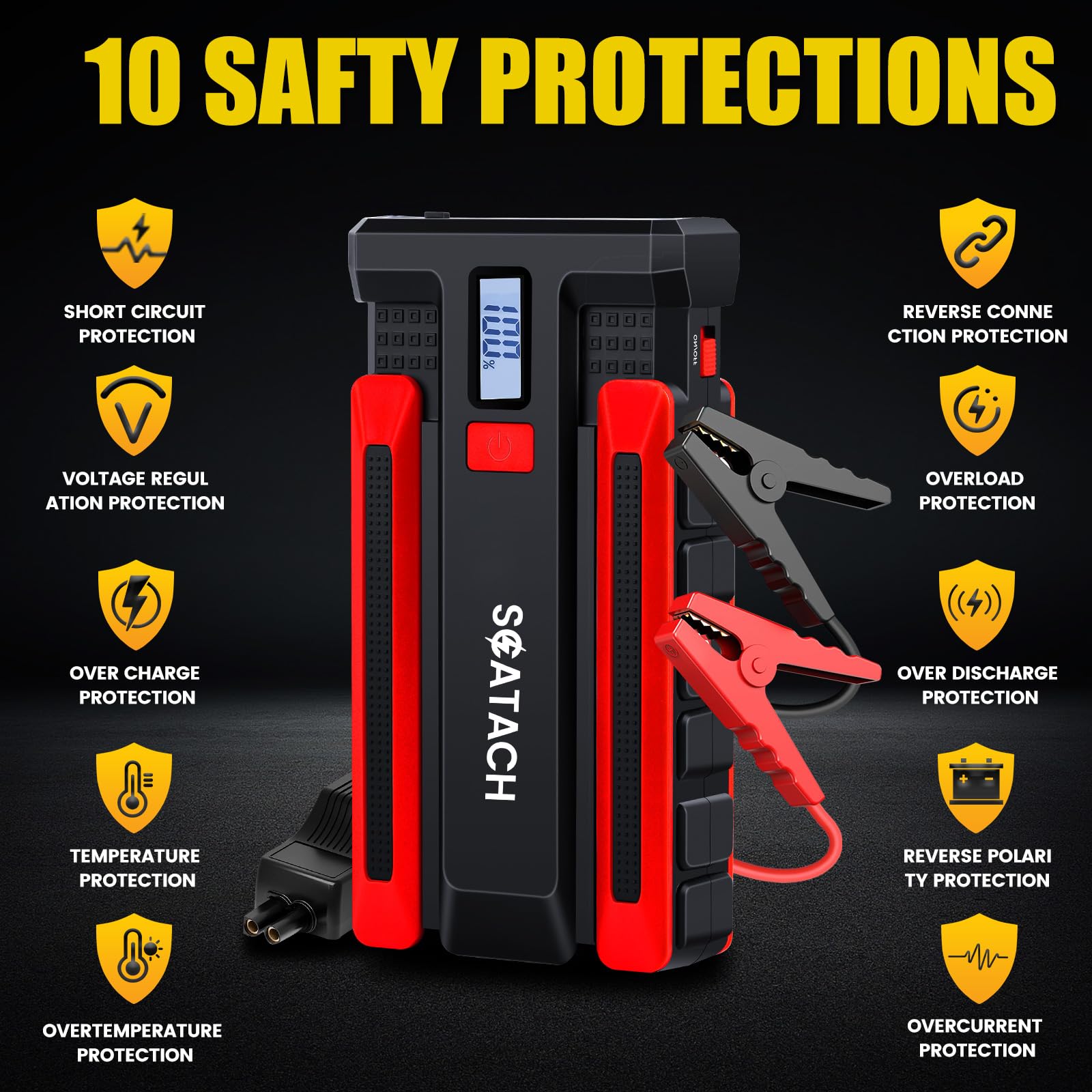 Scatach 6000A compact size fits in a glove compartment for travel.