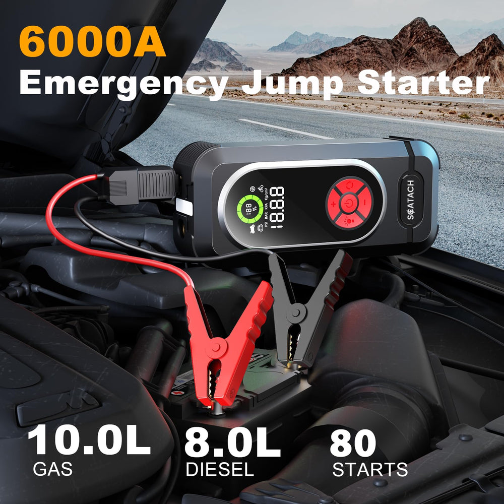 Scatach 6000A LED work light illuminating the engine bay for safe inspection