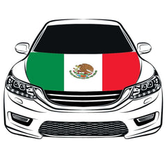 SCDZCAR hood cover with colorful flag design brightens the vehicle exterior.