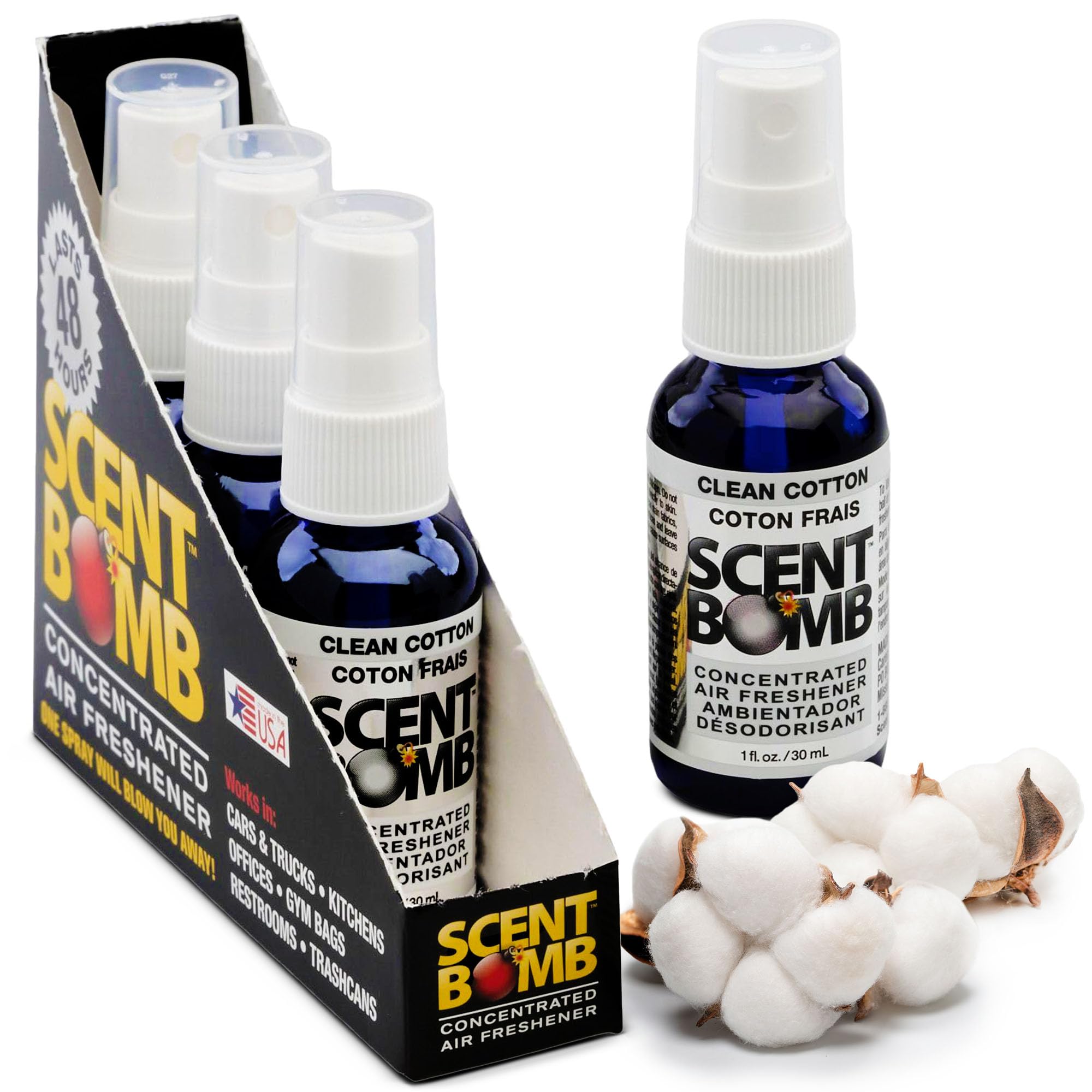 Scent Bomb air freshener spray in action for quick odor neutralization
