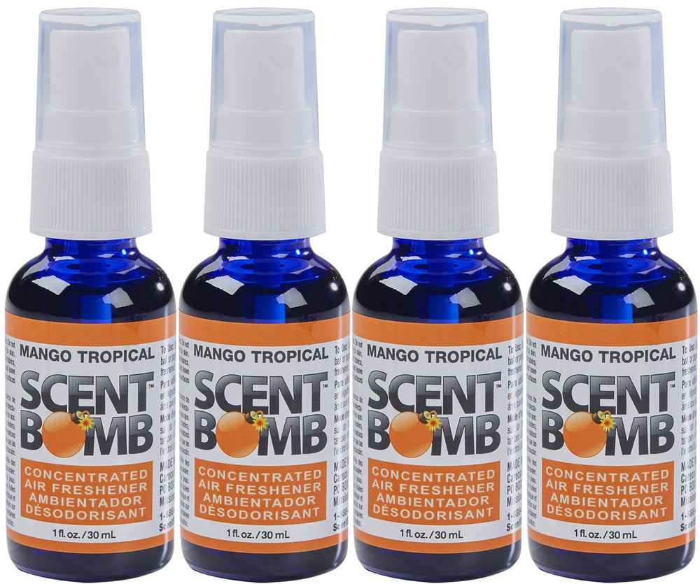 Scent Bomb Mango Tropical kitchen setting for quick odor elimination.