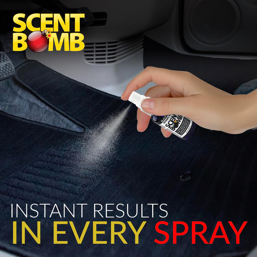 Scent Bomb quick spray for room keeps homes, offices, and cars fresh.