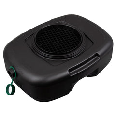 Scepter AM06984 pan shows removable drain filter screen for debris-free draining