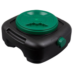 Scepter AM07029 oil drain pan with lid opening for cleaner changes and spill prevention