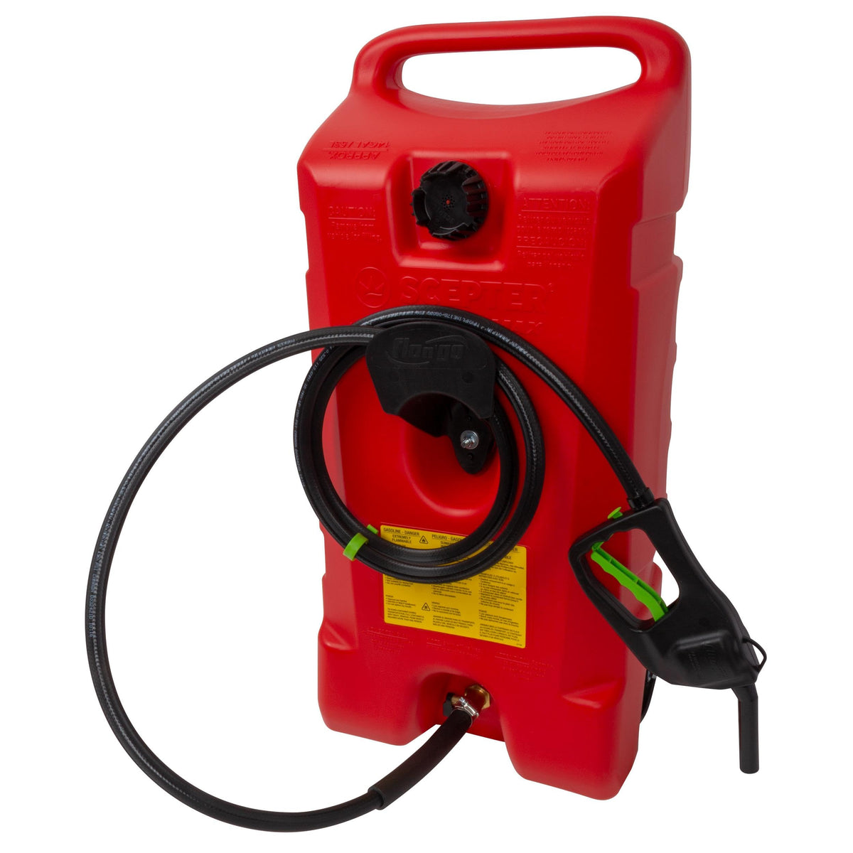 Scepter Duramax Flo ’N Go 14-gallon gas caddy ready for on-the-go fueling