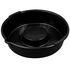 Scepter round oil drain pan ready for a clean oil change with 8-quart capacity