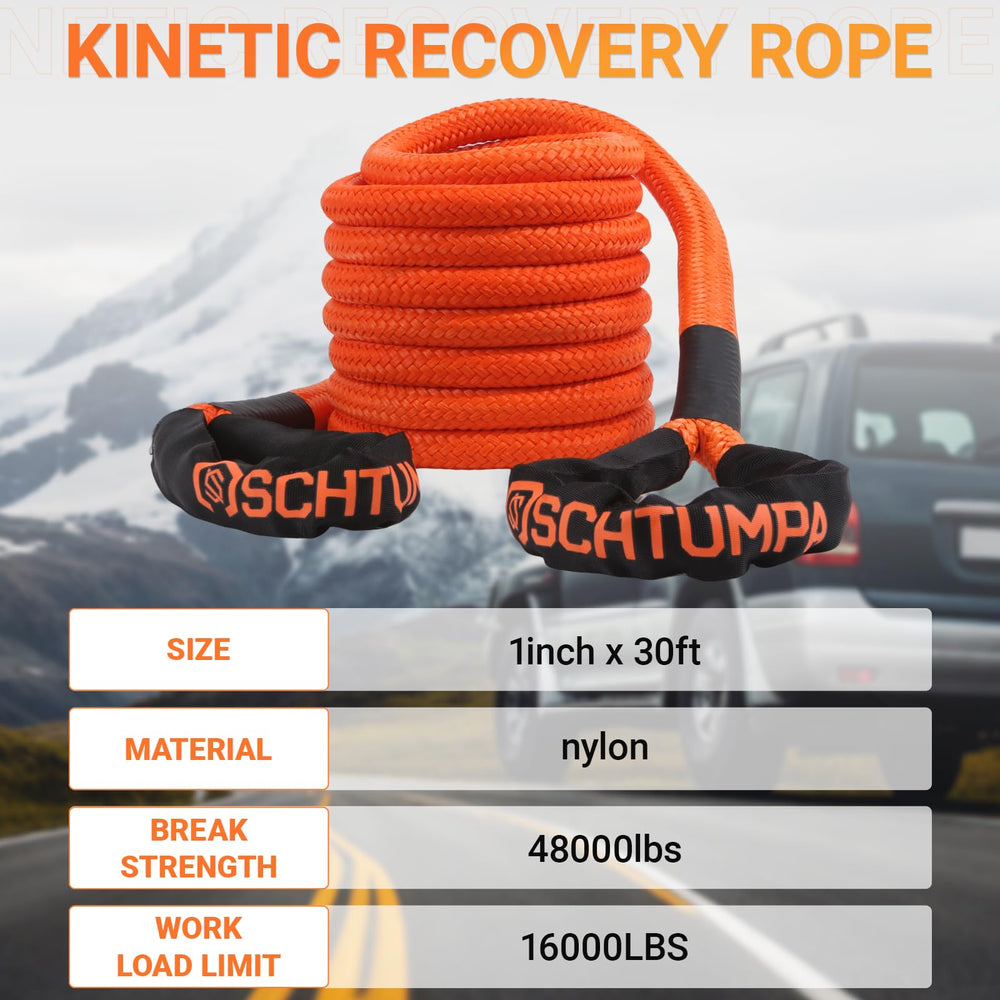 Nylon-core SCHTUMPA rope offers controlled stretch for smooth recoveries.