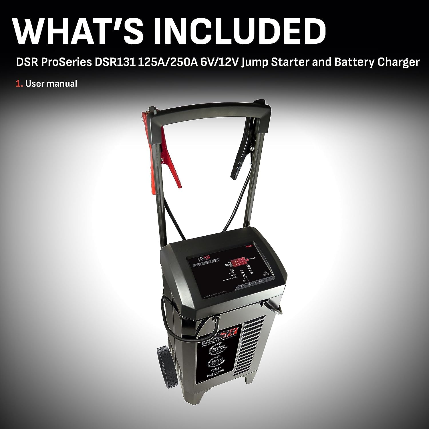 DSR131 50-amp boost mode for fast revival of discharged batteries.