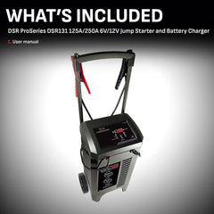 DSR131 50-amp boost mode for fast revival of discharged batteries.