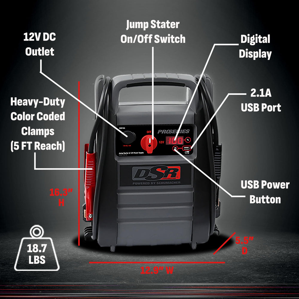 Schumacher DSR165 versatile jump starter and power station for fleets.