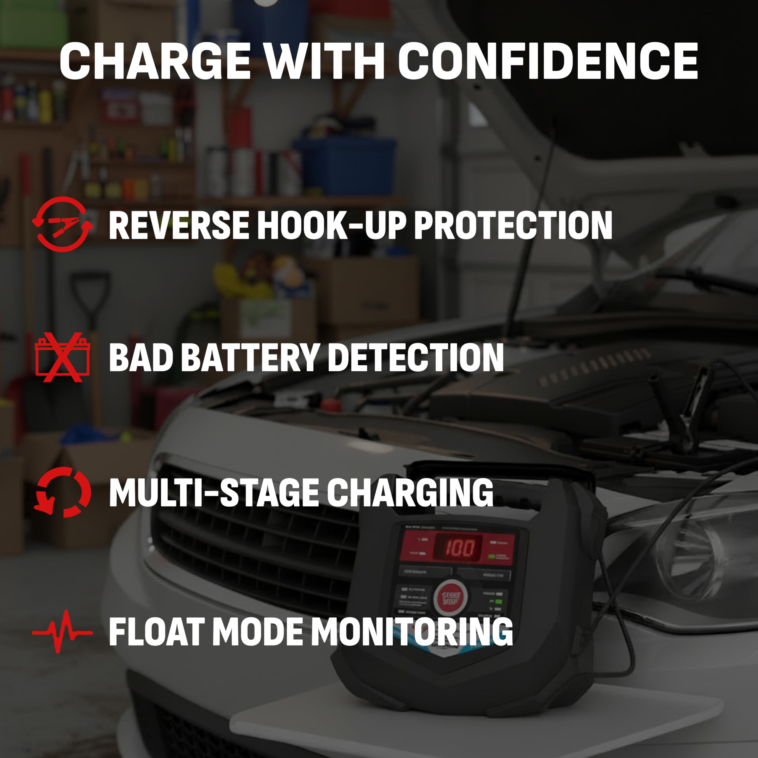 Schumacher Electric SC1280 automatic voltage detection supports 6V and 12V.