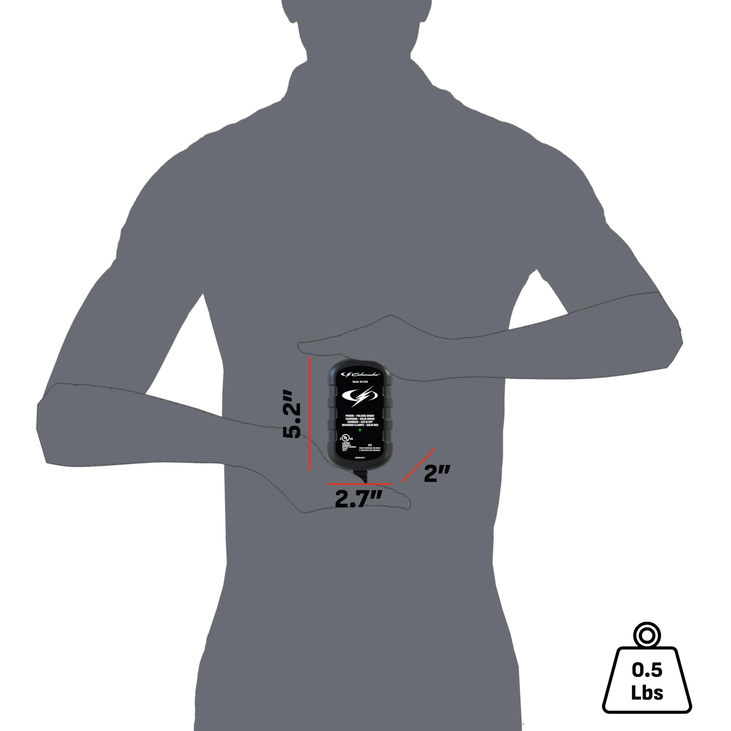 SC1299 11-foot booster cable provides flexible reach.