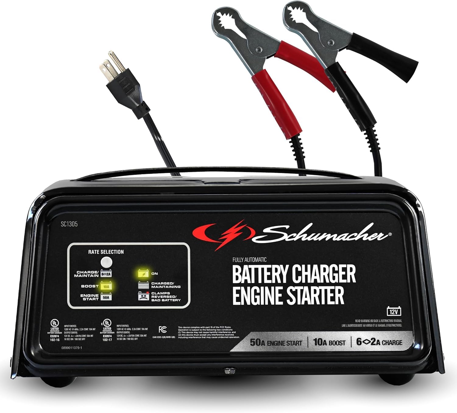 Schumacher Electric SC1305 engine starter delivers fast starts for cars and power sports.