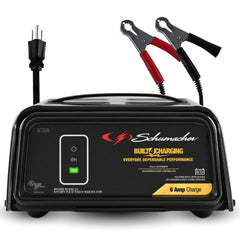 Schumacher SC1320 front view on a compact garage charger