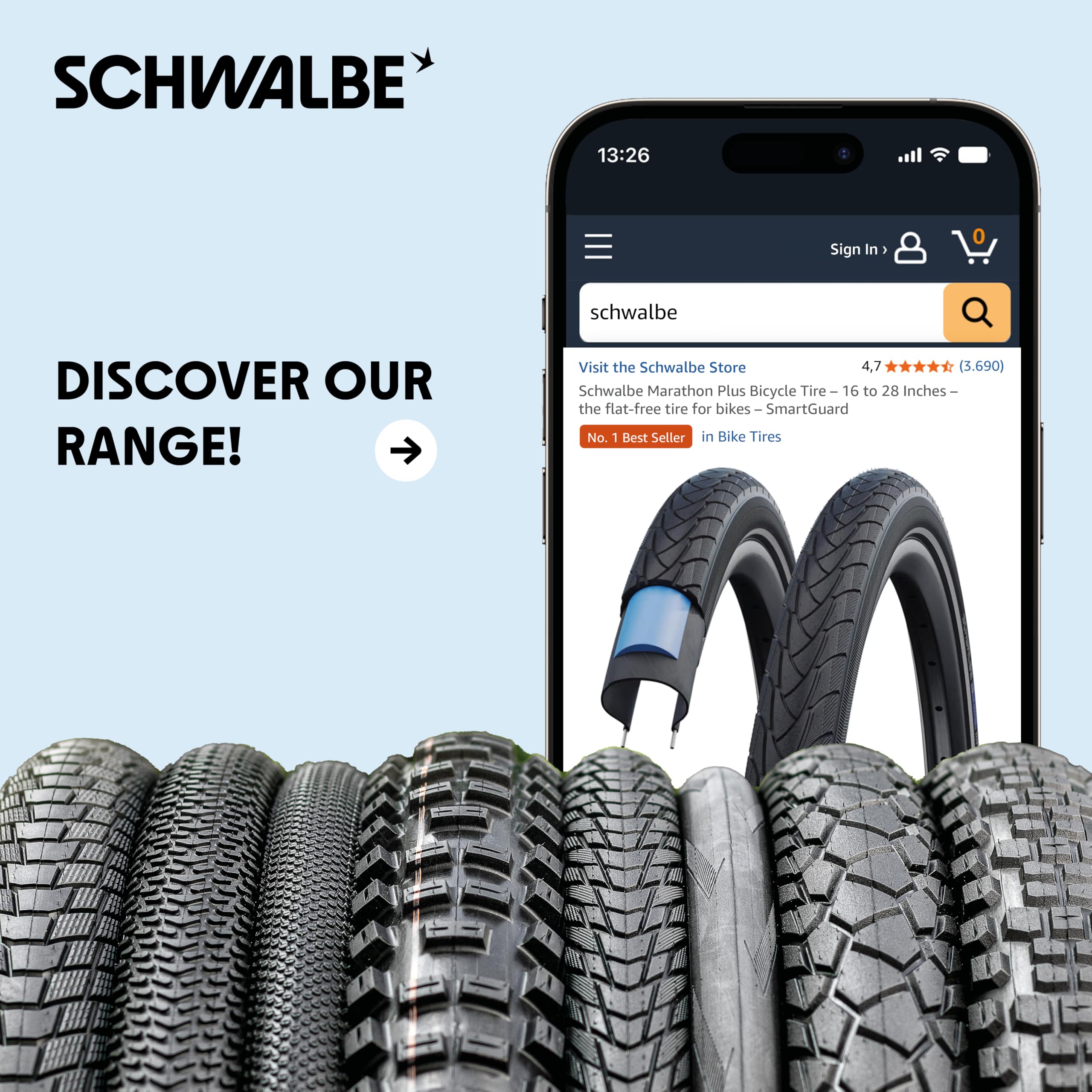 Schwalbe Clik Valve in-use on bicycle tire during ride