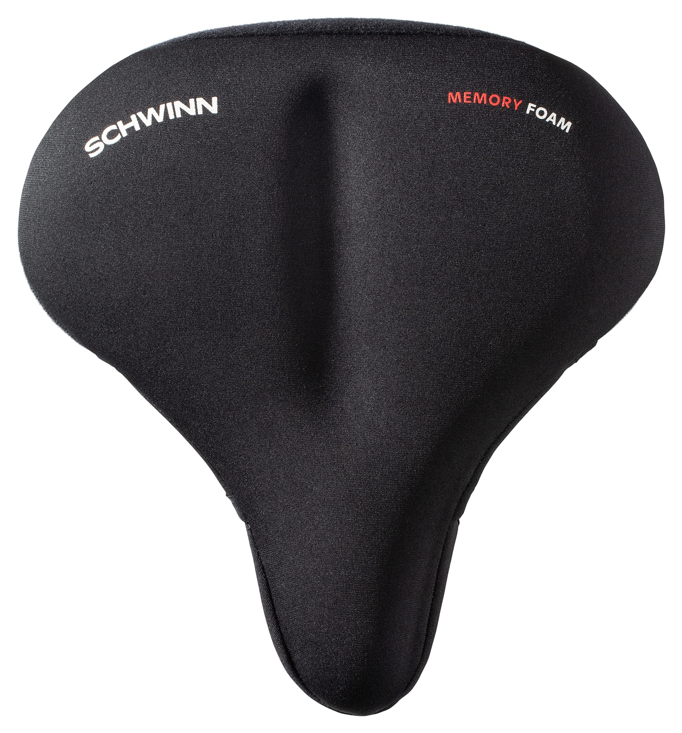 Schwinn Cruise memory foam dual-strap seat cover on a cruiser bike provides all-day comfort.