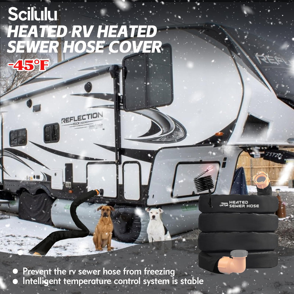 Scilulu heated sewer hose 15ft attachment demonstrates universal bayonet-style fitting.