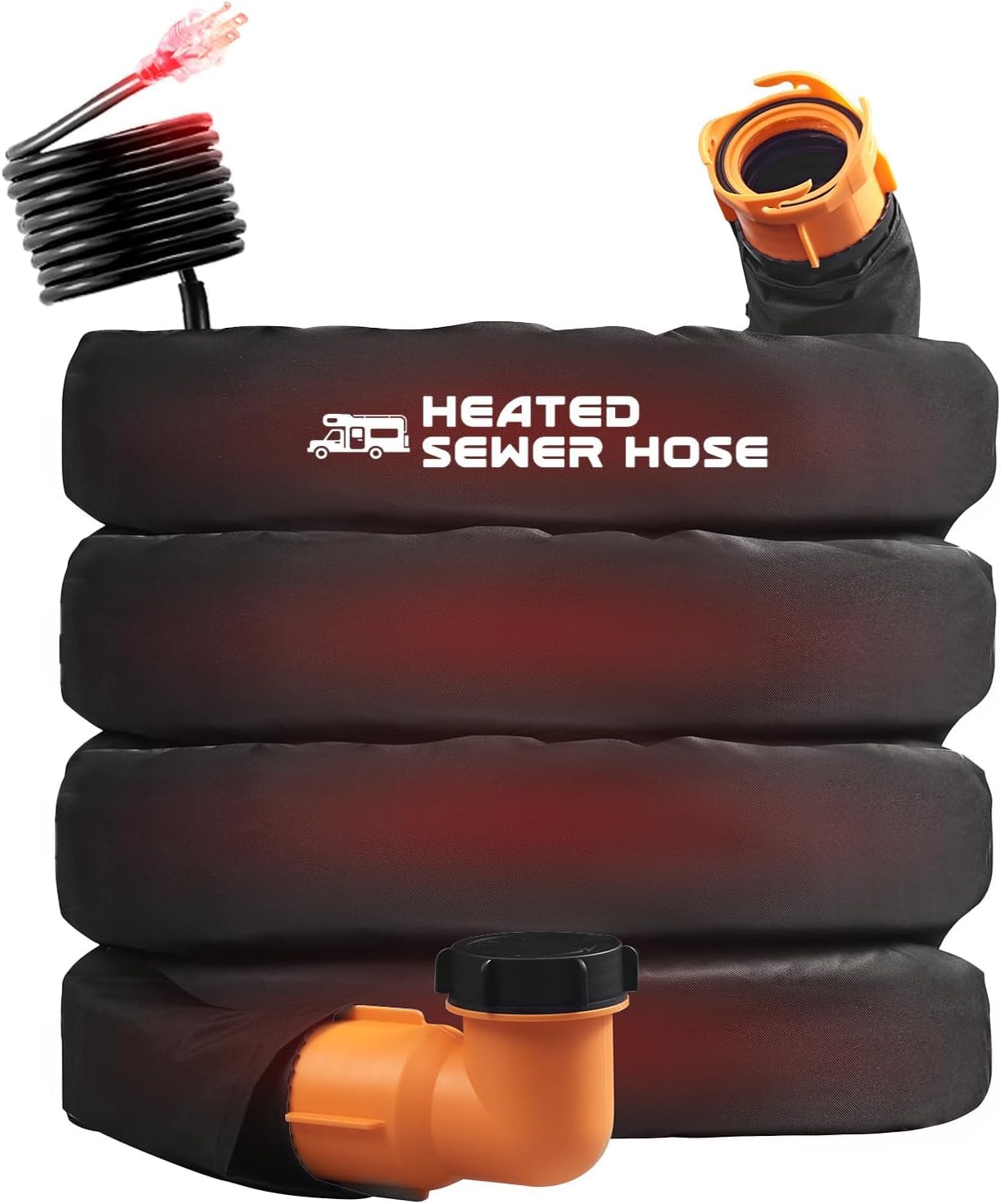 Scilulu heated sewer hose cover for 15ft protects against freezing.