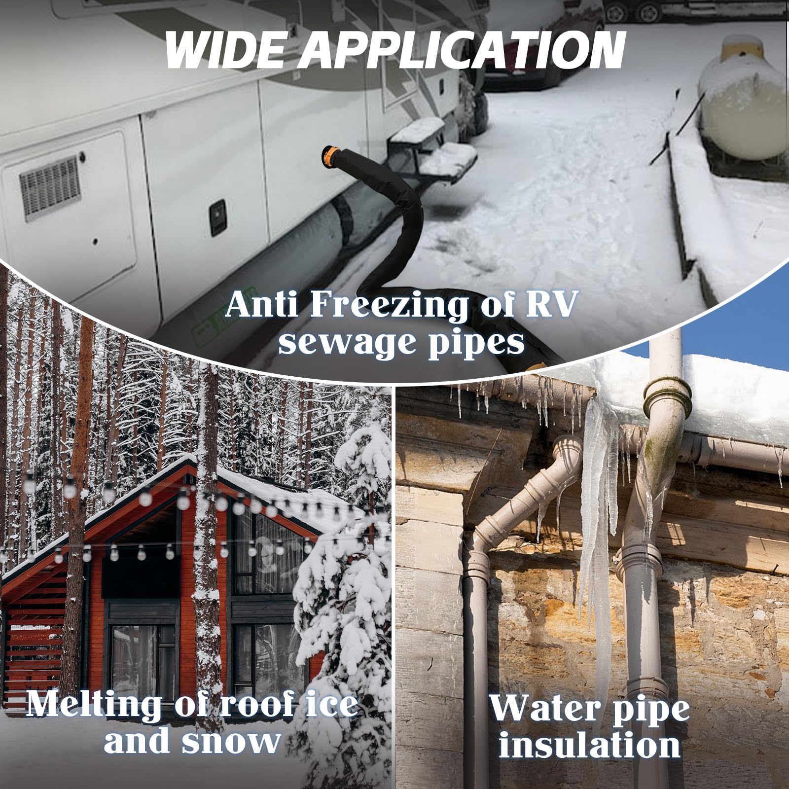Scilulu heated sewer hose TPE hose stays flexible in extreme cold.