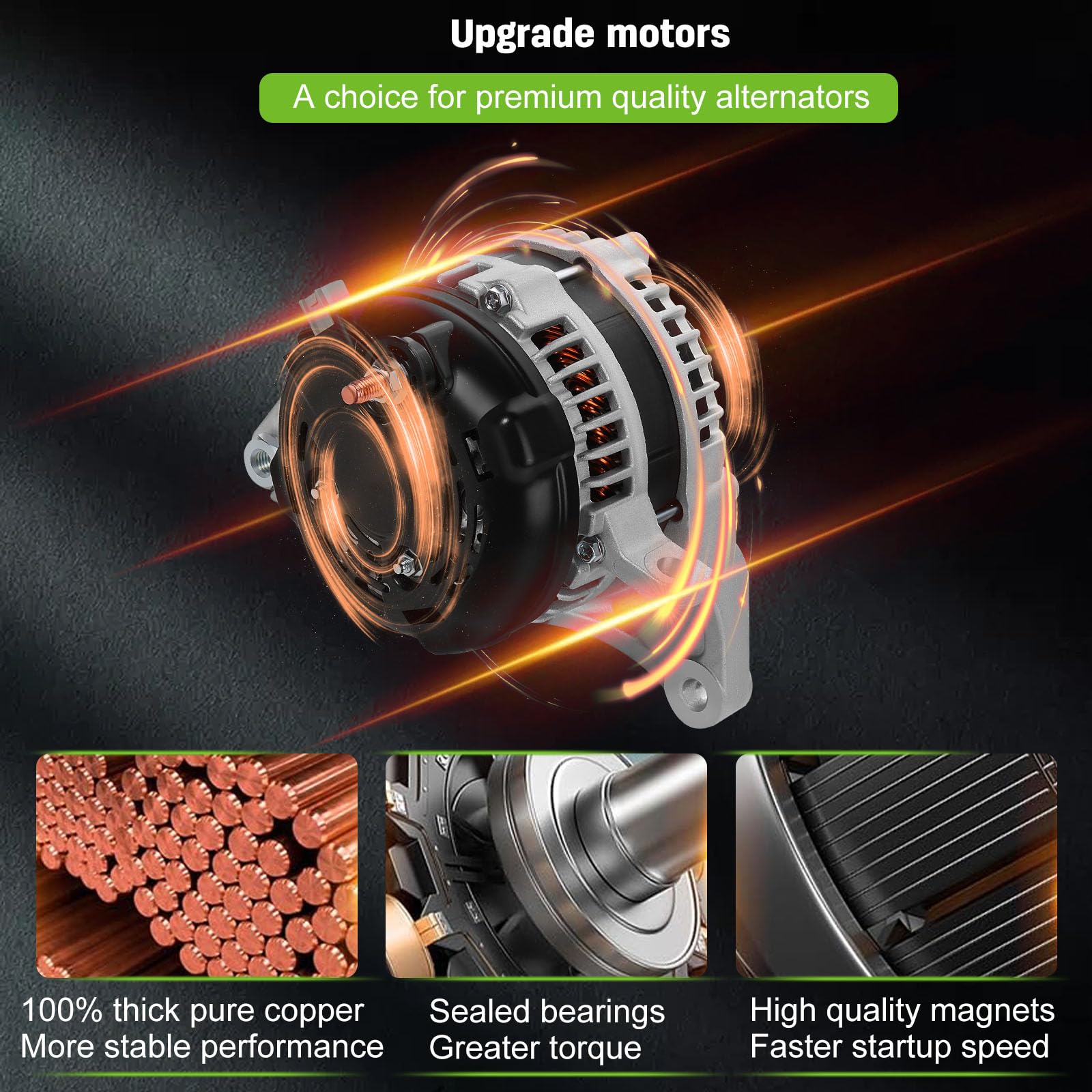 SCITOO alternator bearing test indicating OE-grade durability