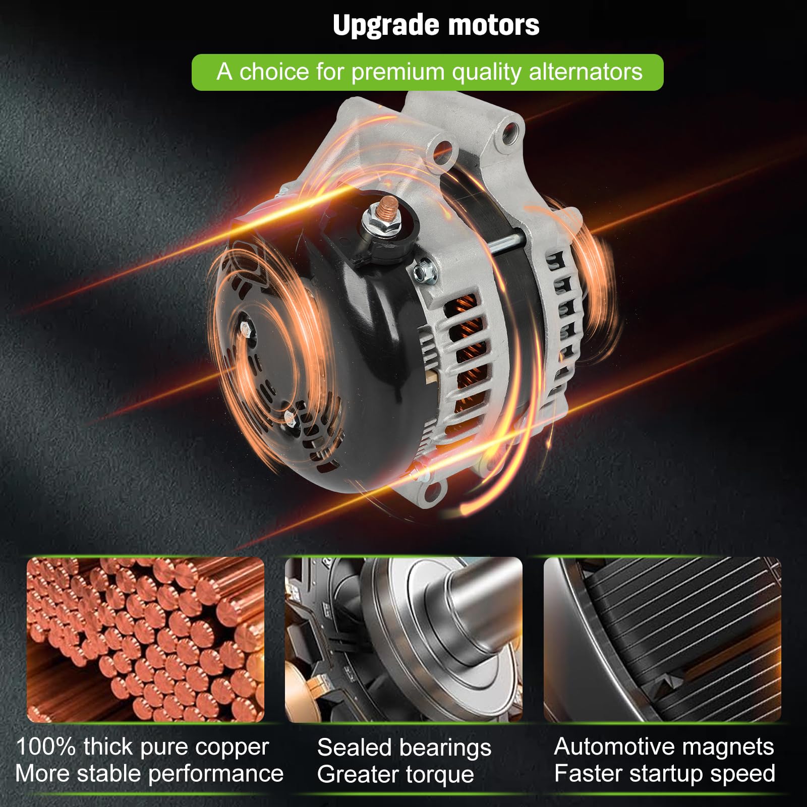 SCITOO bearing-tested alternator assembly signaling dependable performance