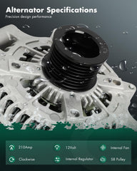 SCITOO BMW 535i GT alternator side view indicating robust replacement for steady charging
