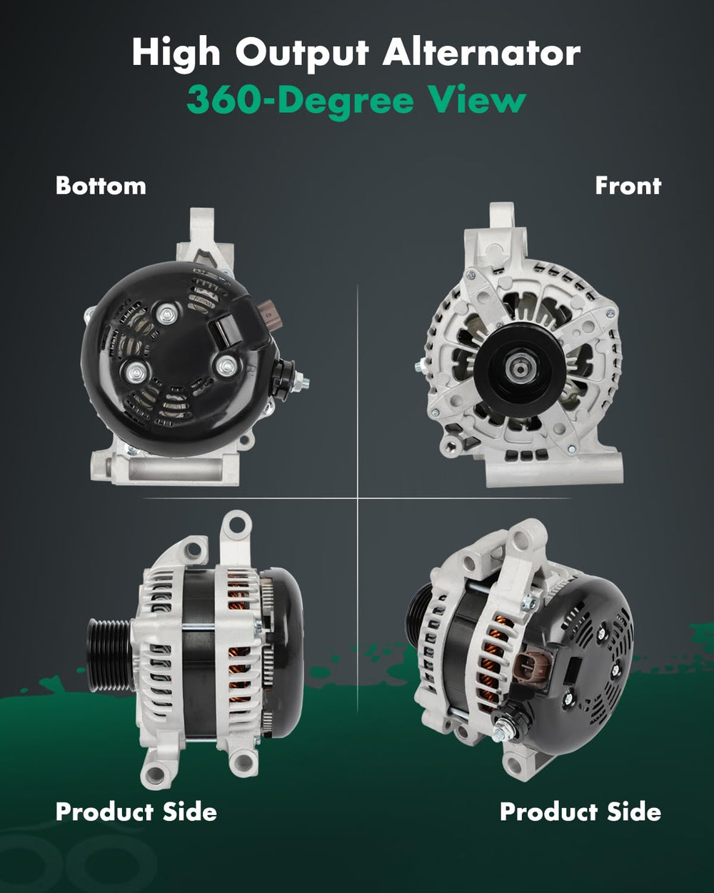CNC-machined castings on SCITOO alternator ensure precise fit and durable alignment.