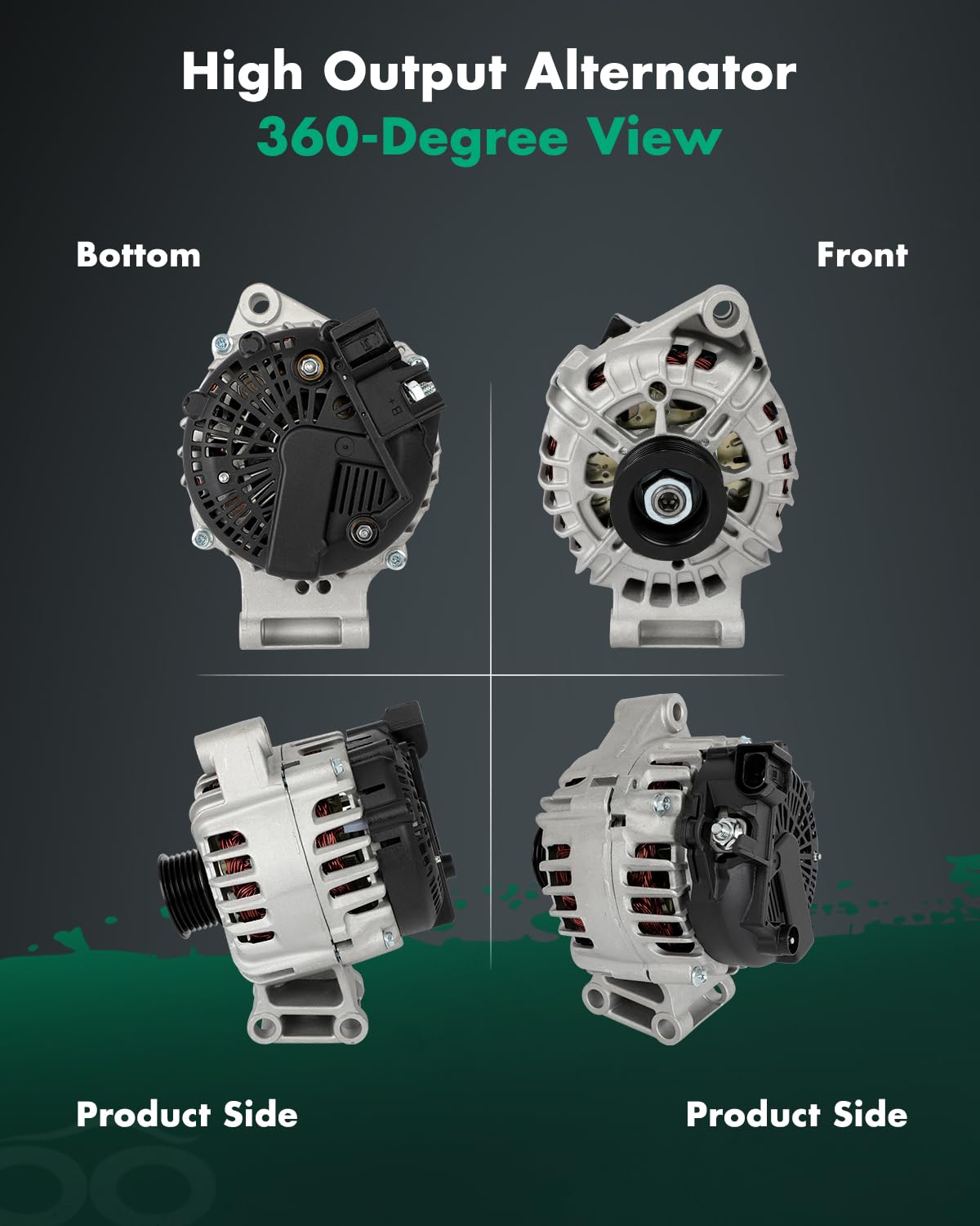 SCITOO alternator connection harness shows secure electrical interface