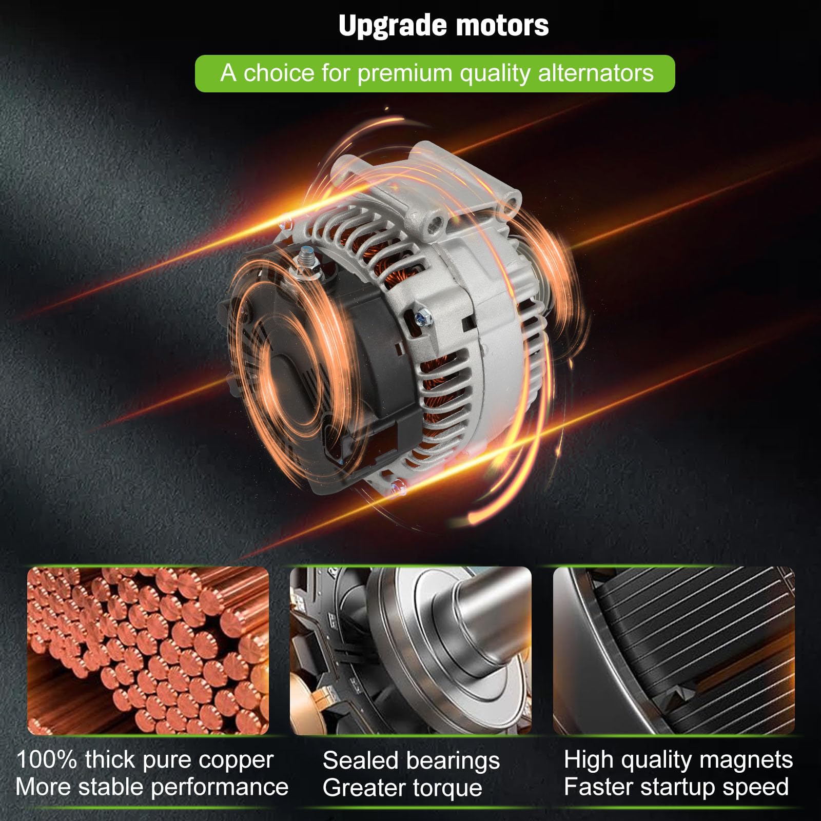 SCITOO alternator installation setup showing replacement steps