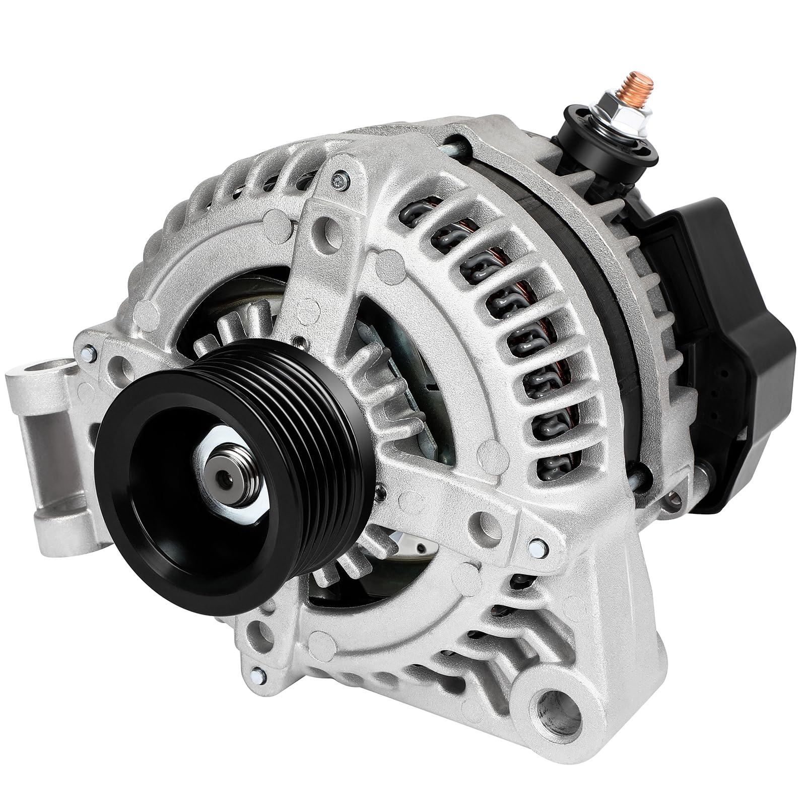 SCITOO LR3 alternator in engine bay showing high-output 150A capability
