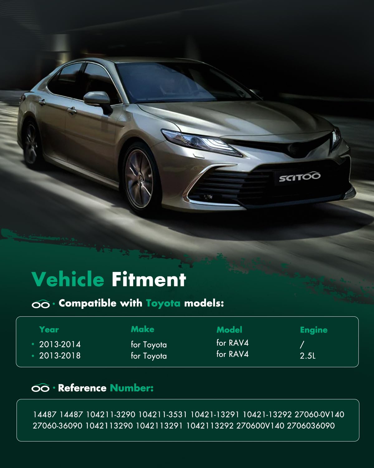 SCITOO alternator Rav4 2013-2018 label close-up with 12V 125A