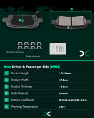 SCITOO brake pad friction material close-up shows durable composition for consistent stopping