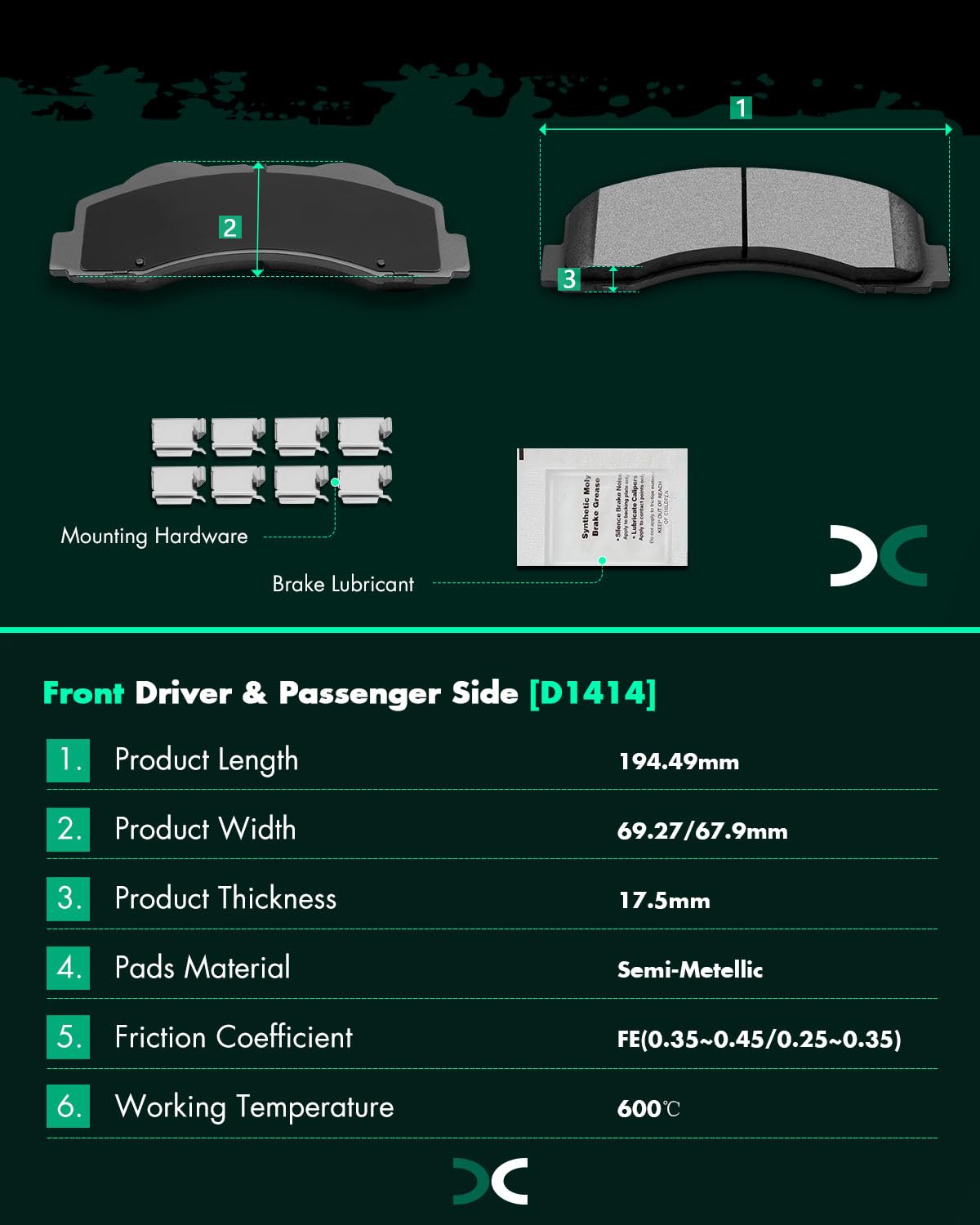 SCITOO brake pad gasket buffer reduces caliper piston noise and vibrations