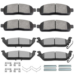 SCITOO front semi-metal brake pads kit for Ford F-150, improved stopping response.