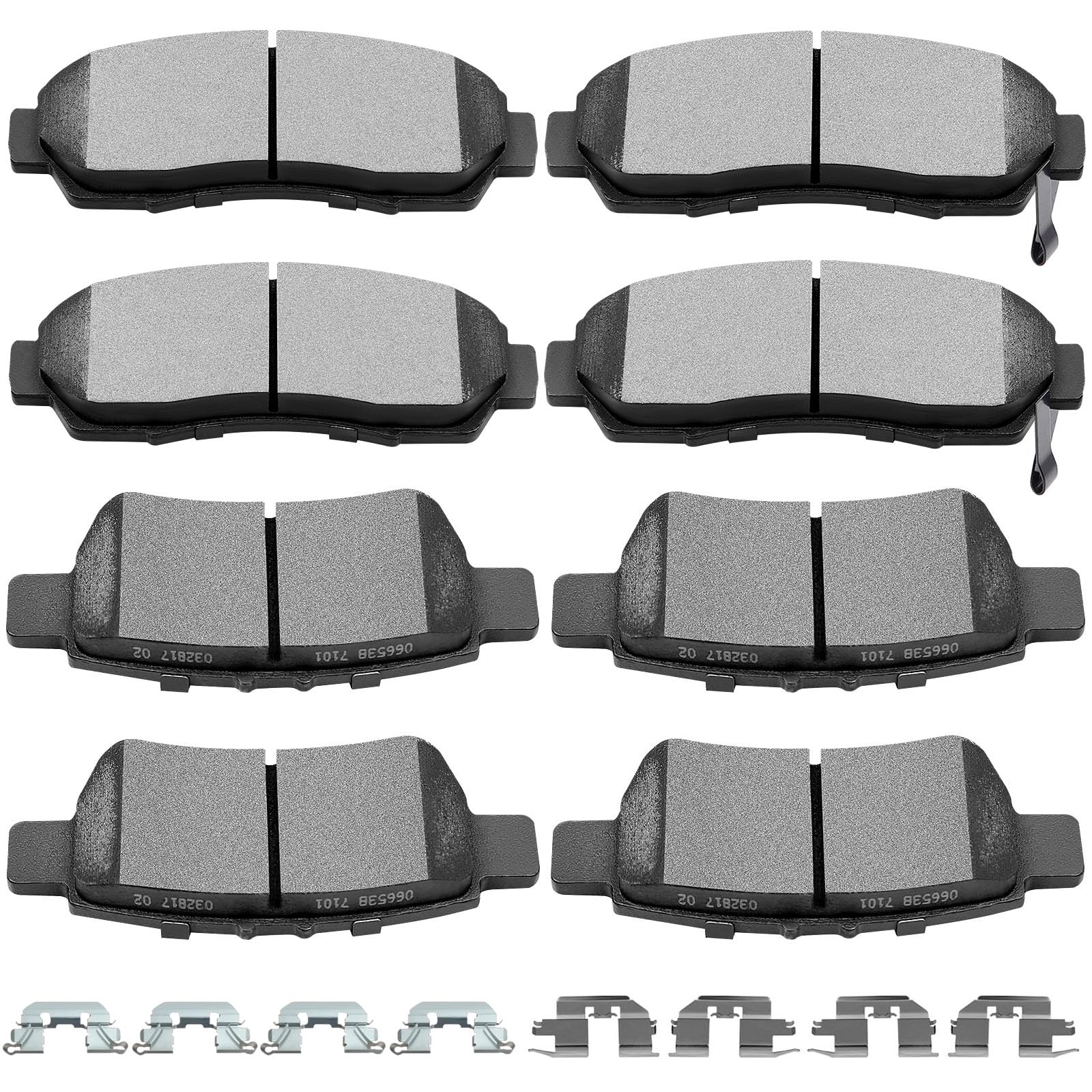 SCITOO ceramic brake pad kit for Honda Odyssey 2005–2010 provides a complete front and rear braking solution