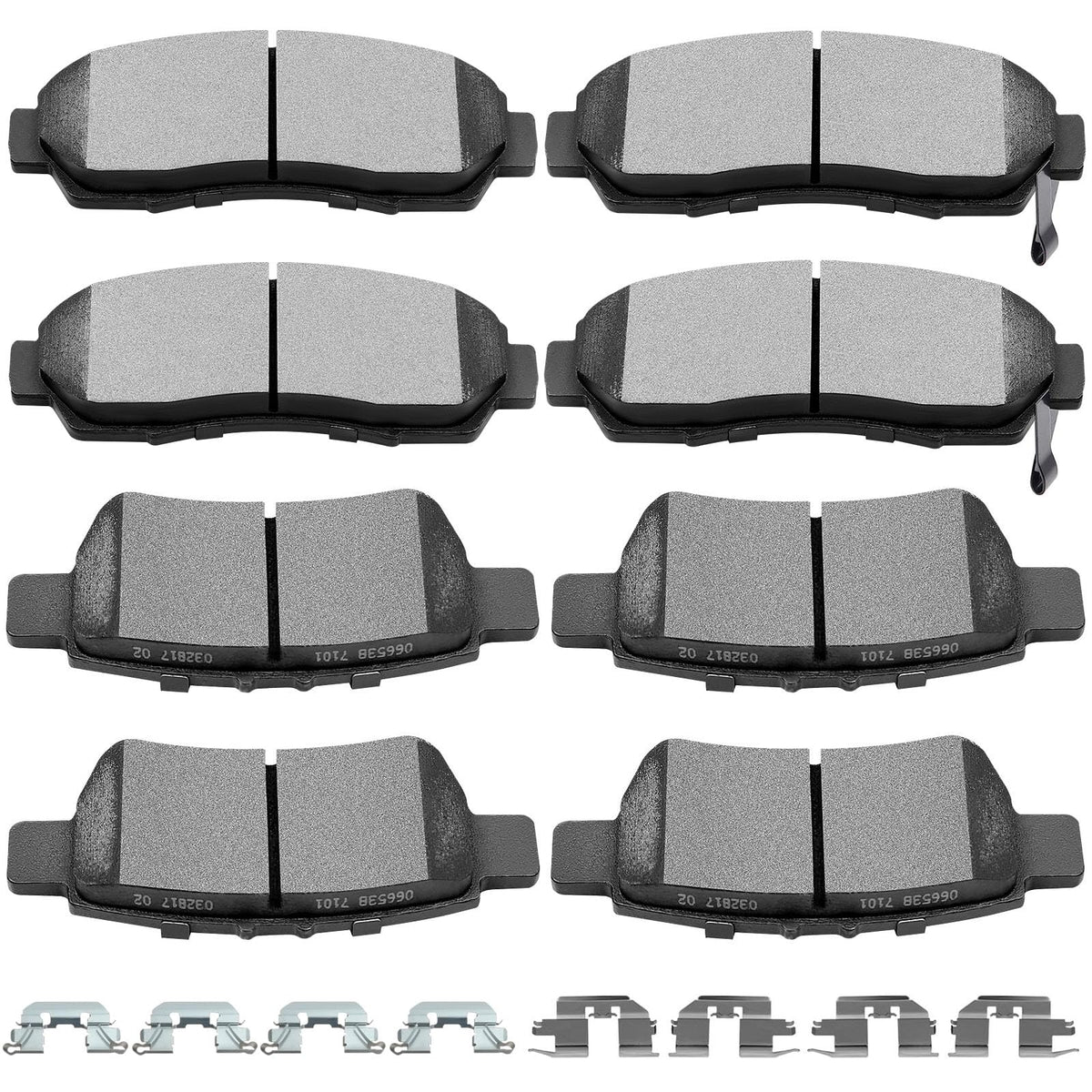 SCITOO ceramic brake pad kit for Honda Odyssey 2005–2010 provides a complete front and rear braking solution