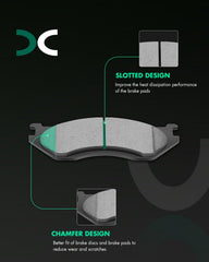 SCITOO ceramic front brake pads for Ram 1500 2002-2005 support steady braking.