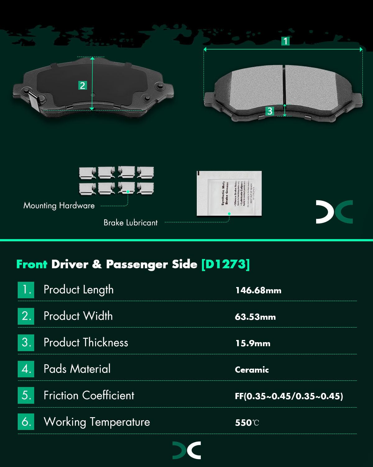 SCITOO ceramic brake pads kit for Jeep Wrangler enhances stopping feel.
