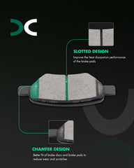 SCITOO D1033 rear ceramic brake pads set for Chevrolet Malibu with smooth stops