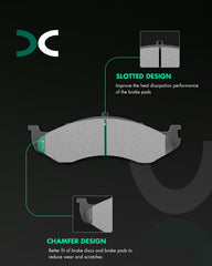SCITOO D477 front ceramic brake pads for Jeep Comanche 4.0L, reliable performance