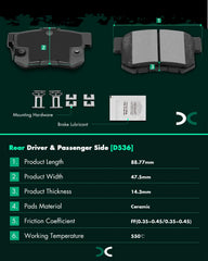 SCITOO D536 rear pads highlighting OE-fitment design for simple installation.