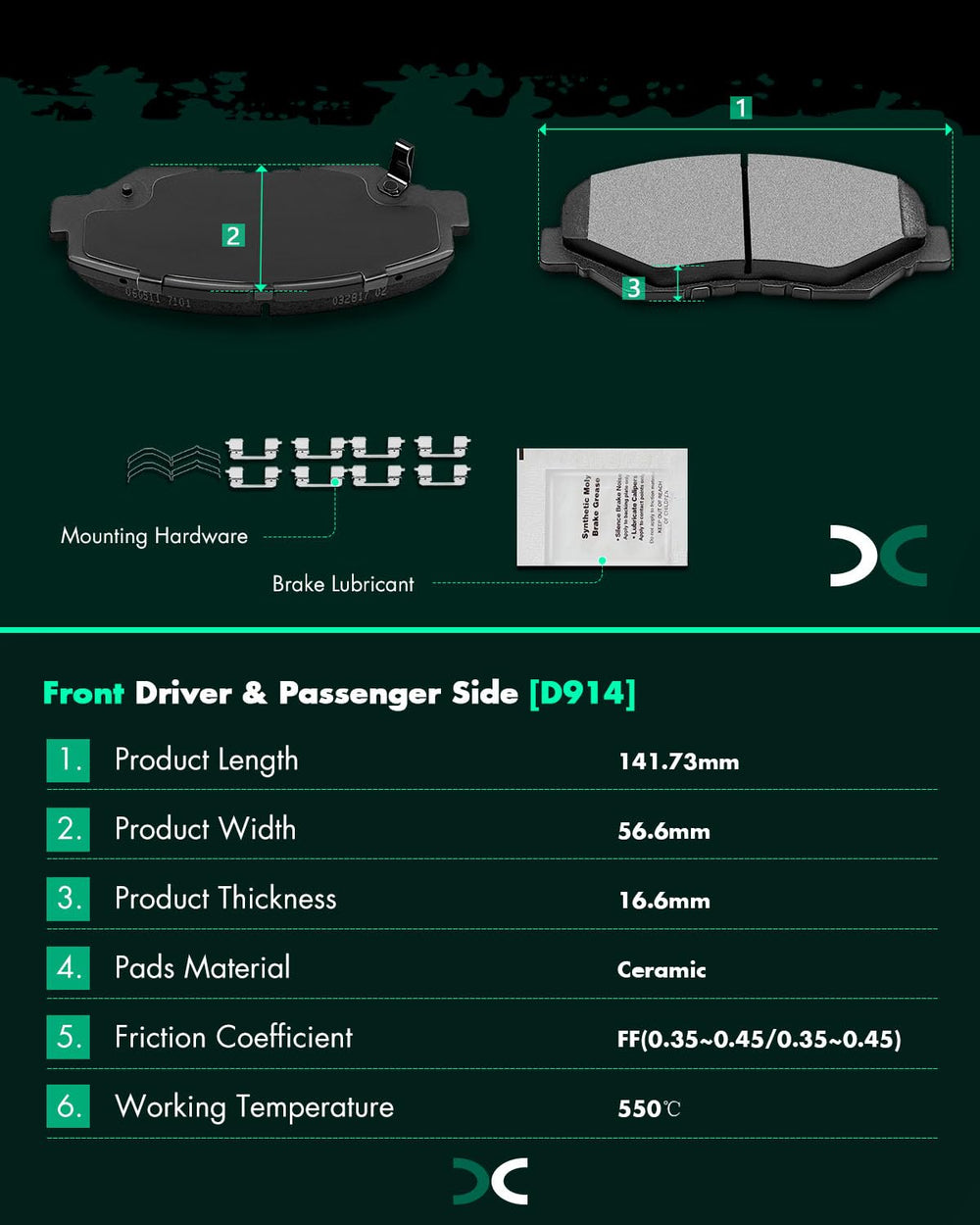 SCITOO brake pad hardware set for secure installation.